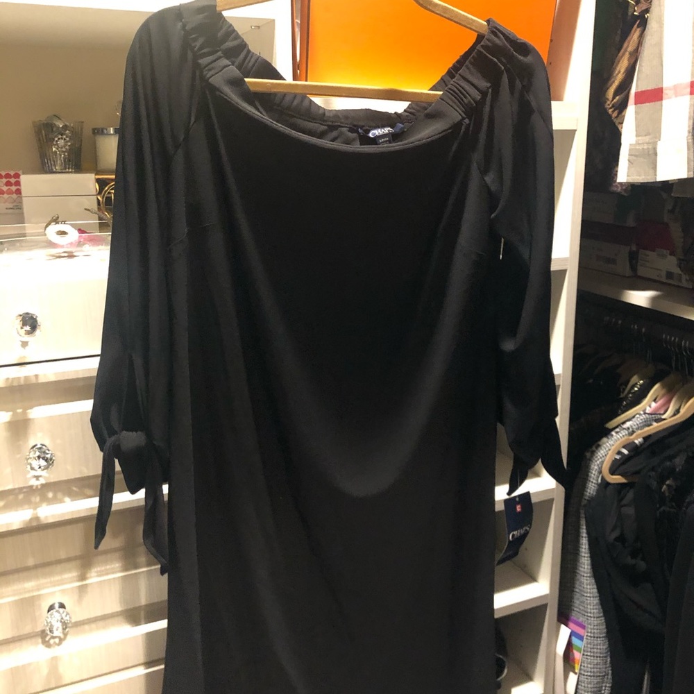 Little black dress - boat neck w 3/4 sleeves